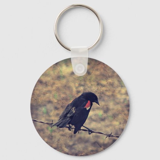 Red Winged Blackbird Schlüsselanhänger (Vorderseite)
