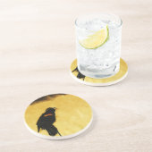 Red-Winged Blackbird singend Abstrakt Getränkeuntersetzer (Seite)