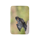 Red Winged Blackbird Singing Badematte (Vorderseite Vertikal)