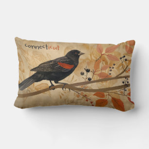 Red Winged Blackbird Throw Kissen