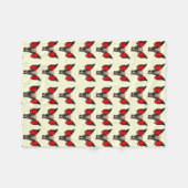 Red Winged Elephant Blanket Fleecedecke (Vorderseite (Horizontal))