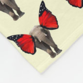 Red Winged Elephant Blanket Fleecedecke (Ecke)