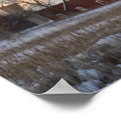 Red Winter Barn Poster (Ecke)