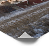 Red Winter Barn Poster (Ecke)