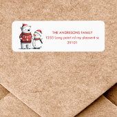 Red Winter Bear & Snowmen | Winter Wonderland