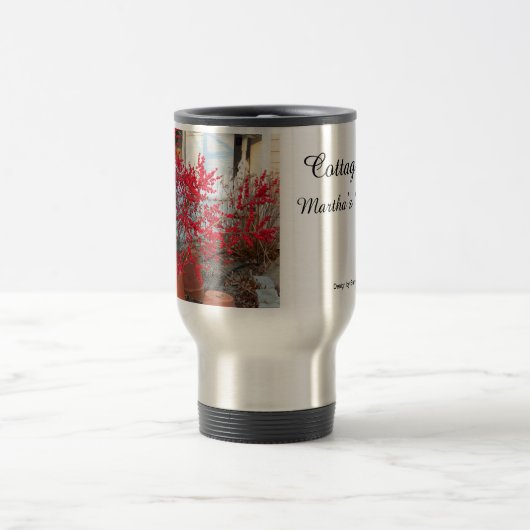 Red Winter Berries - Martha's Vineyard Reisebecher (Mittel)