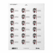 Red Winter Berries Rücksendeadresse Adressaufkleber (Vorne)