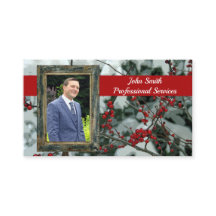 Red Winter Berries Saisonale Kontaktkarte