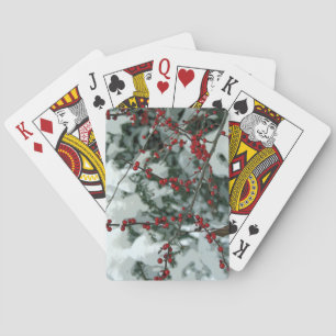 Red Winter Berries Weihnachtsfeiertag Spielkarten