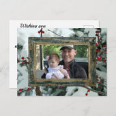 Red Winter Berries Weihnachtsferien Postkarte (Vorne/Hinten)