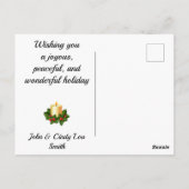 Red Winter Berries Weihnachtsferien Postkarte (Rückseite)