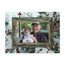 Red Winter Berries Weihnachtsferien Postkarte