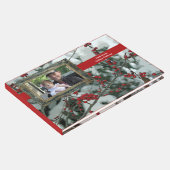 Red Winter Berries Weihnachtsgeschenk Gästebuch (Ecke)