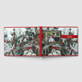 Red Winter Berries Weihnachtsgeschenk Gästebuch (Voll)