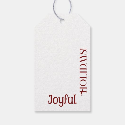 Red Winter Berry: Reichtum an Rot Geschenkanhänger (Rückseite)