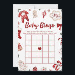 Red Winter Christmas Baby Bingo Baby Showspiel Einladung<br><div class="desc">Red Winter Christmas Baby Bingo Baby Showspiel</div>