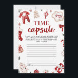 Red Winter Christmas Baby Shower Time Kapselkarte Einladung<br><div class="desc">Red Winter Christmas Baby Shower Time Kapselkarte</div>