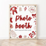 Red Winter Christmas Foto Stand Babydusche Schild<br><div class="desc">Red Winter Christmas Foto Stand Babydusche Schild</div>