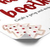 Red Winter Christmas Foto Stand Babydusche Schild (Ecke)