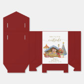 Red Winter Farmer Market Teddy Bear Baby Shower Geschenkschachtel (Ungefaltet)