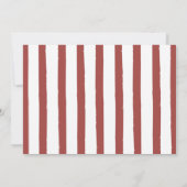 Red Winter First Birthday Photo Thank You Einladung (Rückseite)