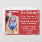 Red Winter Foto Company Weihnachts-Party Einladung (Vorderseite)