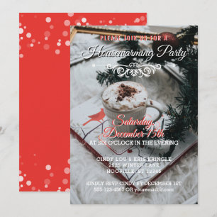 Red Winter Holiday Elegantes Party Einladung