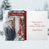 Red Winter Holiday Hallmark Movie Happy Birthday Karte