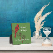 Red Winter Kardinal Personalisiert Tabletop Fotoplatte (InSitu)