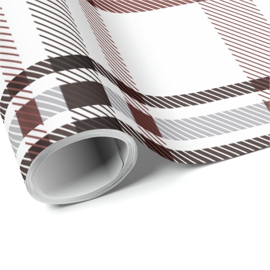 Red Winter Kariert Geschenkpapier (Rolleneckpunkt)