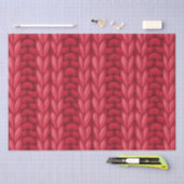 Red Winter Knitting Wooly Muster Seidenpapier (Handwerk)