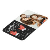 Red Winter Mittens Foto Saison Grüße Magnet (Linke Seite)