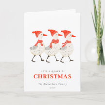 Red Winter Quacking Christmas Ducks Business-Logo