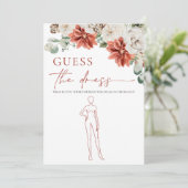 Red Winter rät das Dress Brautparty Game Einladung (Stehend Vorderseite)