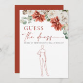 Red Winter rät das Dress Brautparty Game Einladung (Vorne/Hinten)