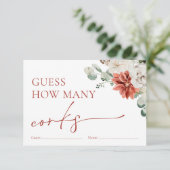 Red Winter rät wie viele Corks Spiel Begleitkarte (Stehend Vorderseite)