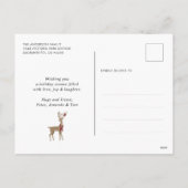 Red Winter Scene Stars Forest Dee Weihnachten (Rückseite)