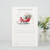 Red Winter Sleigh Advice For Mum To Be Baby Shower (Stehend Vorderseite)