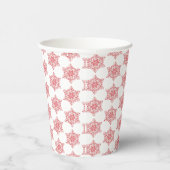 Red Winter Snowflake Pappbecher (Rechts)