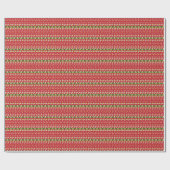 Red Winter Sweater Inspiriert Wrapping Paper Geschenkpapier (Flach)