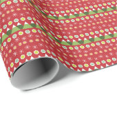 Red Winter Sweater Inspiriert Wrapping Paper Geschenkpapier (Rolleneckpunkt)