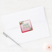 Red Winter Wedding Personalisiert Stickers (Umschlag)