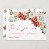 Red Winter Weihnachts-Brautparty Danke, Card Einladung (Vorne/Hinten)