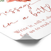 Red Winter Weihnachts-Nachricht in Flasche Sign Ga Poster (Ecke)