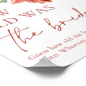 Red Winter Wie alt war das Bridge Duwer Game Sign Poster (Ecke)