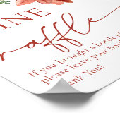 Red Winter Wine Raffle Brautparty Spielzeichen Poster (Ecke)