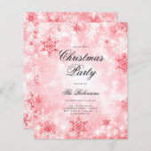 Red Winter Wonder Einladungsprogramm & Menü (Vorne/Hinten)