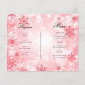 Red Winter Wonder Einladungsprogramm & Menü (Rückseite)