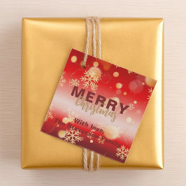 Red Winter Wonderland Frohe Weihnachten Geschenkanhänger