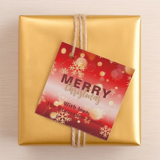 Red Winter Wonderland Frohe Weihnachten Geschenkanhänger